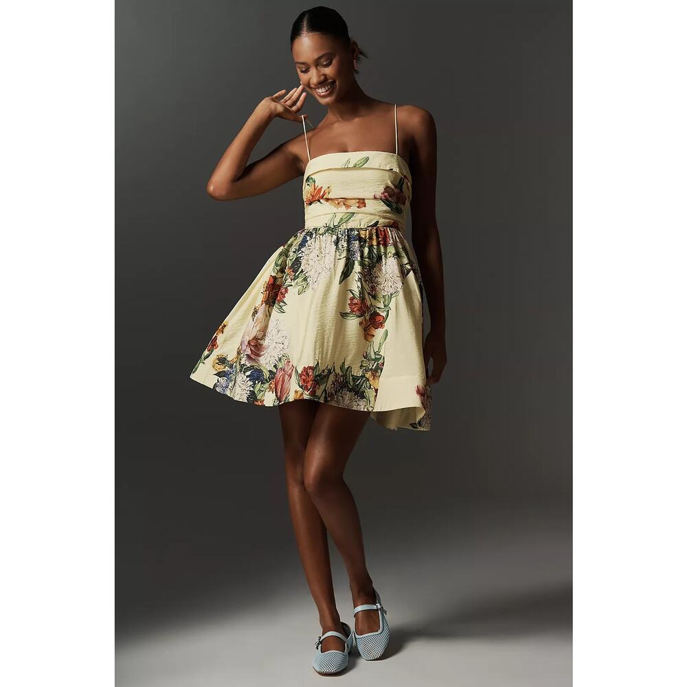 New Anthropologie Maeve Sleeveless Fit & Flare Mini Dress $168 PLUS 1X Yellow - Picture 4 of 8